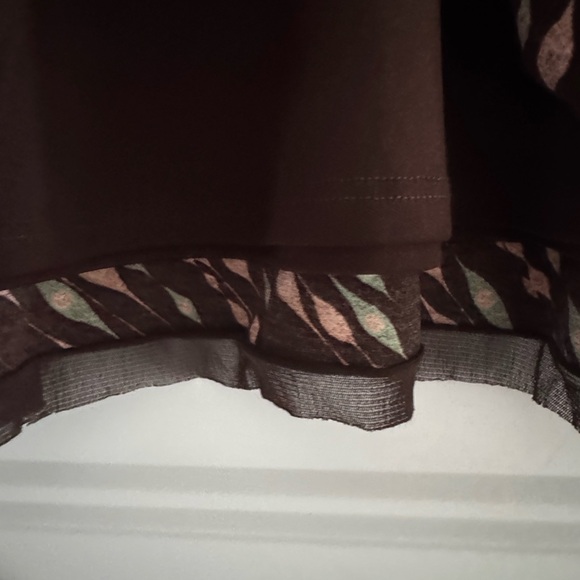 Max Studio twin set  Patterned Midi Skirt in Brown and Green - Picture 4 of 8